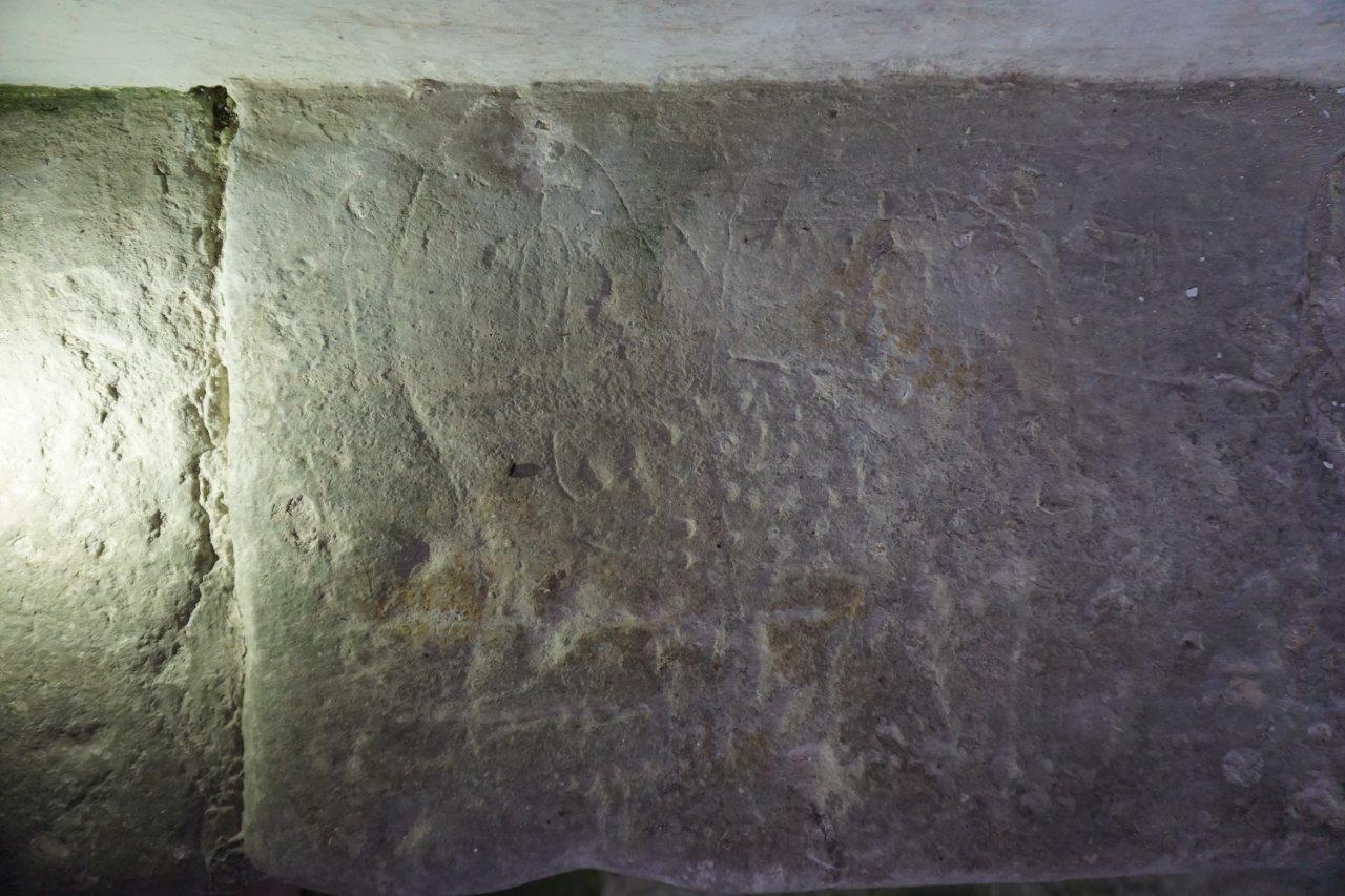 graffiti in the porch of St Marys, Caldecote